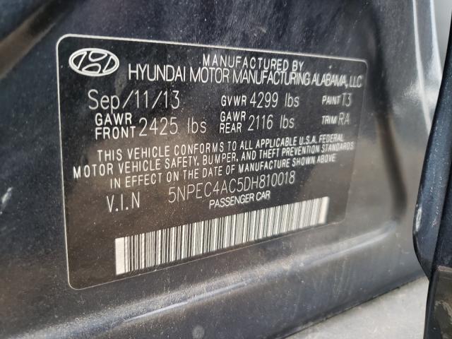 Photo 9 VIN: 5NPEC4AC5DH810018 - HYUNDAI SONATA 