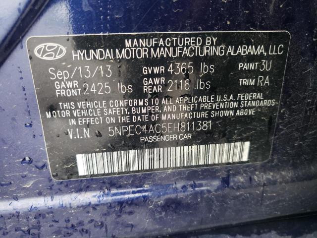 Photo 11 VIN: 5NPEC4AC5EH811381 - HYUNDAI SONATA SE 