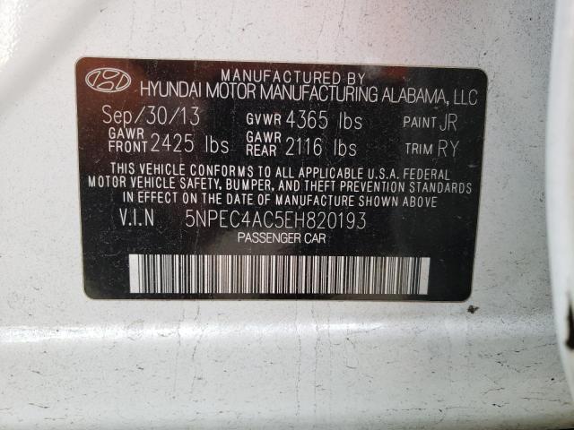 Photo 11 VIN: 5NPEC4AC5EH820193 - HYUNDAI SONATA SE 