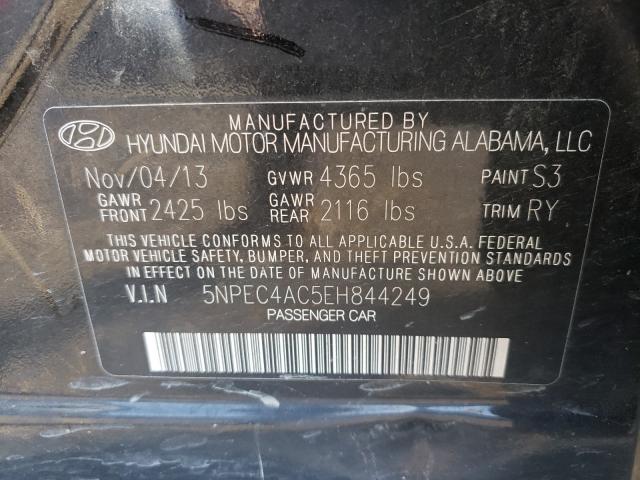 Photo 9 VIN: 5NPEC4AC5EH844249 - HYUNDAI SONATA SE 