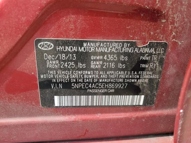 Photo 11 VIN: 5NPEC4AC5EH869927 - HYUNDAI SONATA SE 