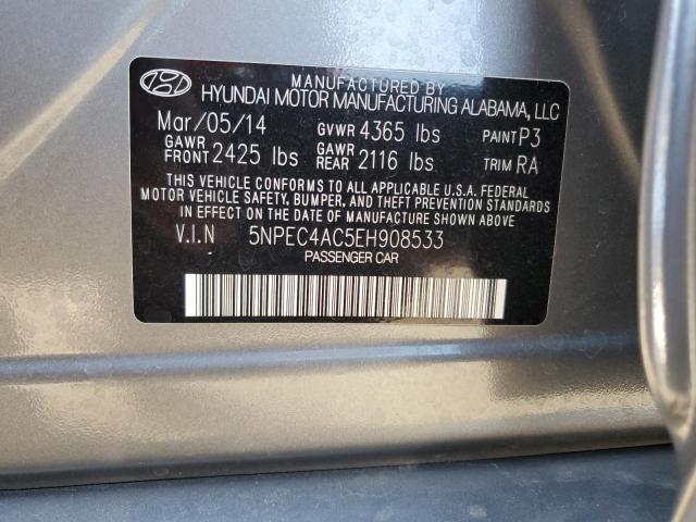 Photo 9 VIN: 5NPEC4AC5EH908533 - HYUNDAI SONATA SE 