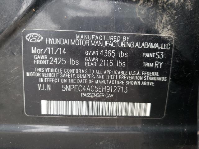 Photo 9 VIN: 5NPEC4AC5EH912713 - HYUNDAI SONATA SE 