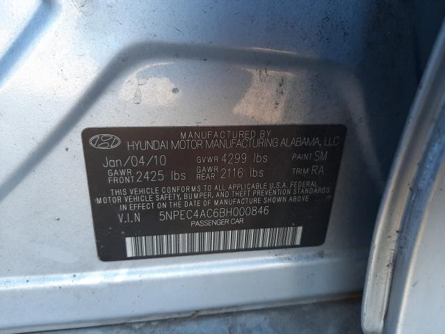 Photo 9 VIN: 5NPEC4AC6BH000846 - HYUNDAI SONATA SE 