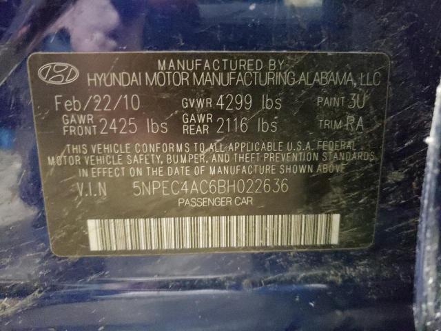 Photo 11 VIN: 5NPEC4AC6BH022636 - HYUNDAI SONATA 