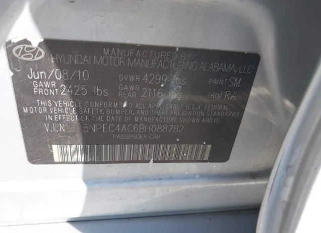 Photo 8 VIN: 5NPEC4AC6BH088782 - HYUNDAI SONATA 