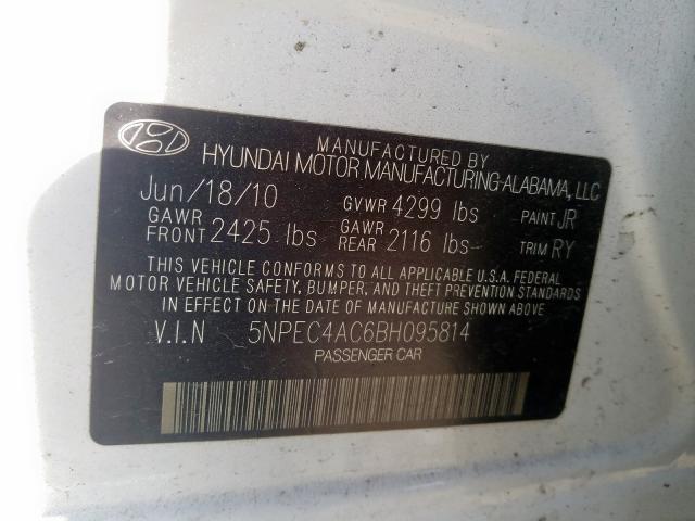 Photo 9 VIN: 5NPEC4AC6BH095814 - HYUNDAI SONATA SE 