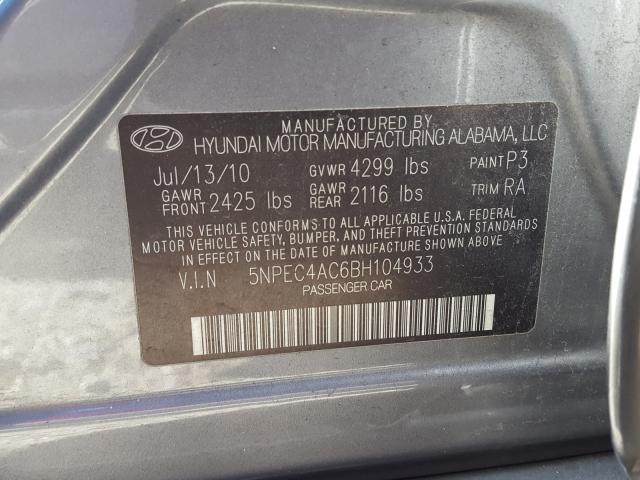 Photo 9 VIN: 5NPEC4AC6BH104933 - HYUNDAI SONATA SE 