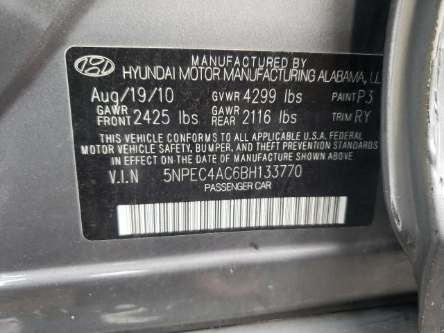 Photo 9 VIN: 5NPEC4AC6BH133770 - HYUNDAI SONATA SE 