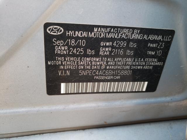 Photo 9 VIN: 5NPEC4AC6BH158801 - HYUNDAI SONATA SE 