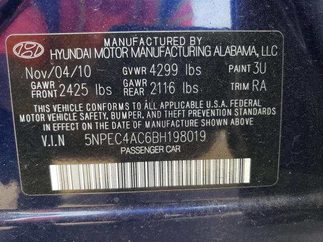 Photo 12 VIN: 5NPEC4AC6BH198019 - HYUNDAI SONATA SE 