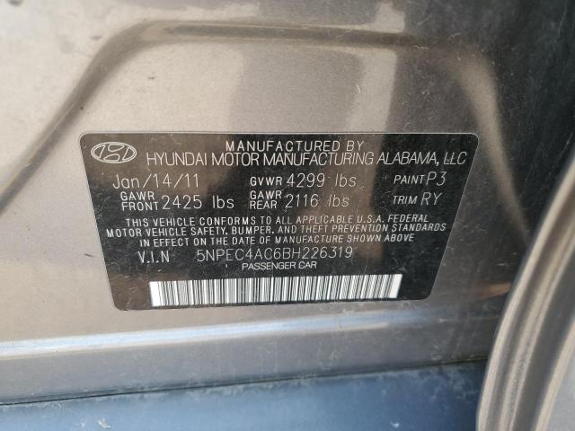 Photo 9 VIN: 5NPEC4AC6BH226319 - HYUNDAI SONATA SE 