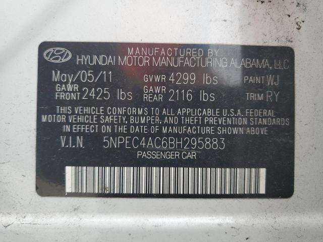 Photo 11 VIN: 5NPEC4AC6BH295883 - HYUNDAI SONATA SE 