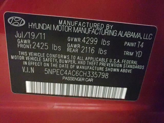 Photo 9 VIN: 5NPEC4AC6CH335798 - HYUNDAI SONATA SE 