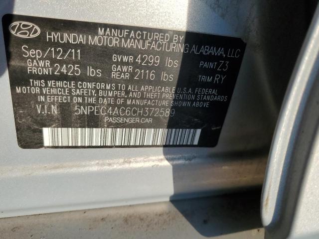 Photo 11 VIN: 5NPEC4AC6CH372589 - HYUNDAI SONATA SE 