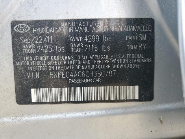 Photo 11 VIN: 5NPEC4AC6CH380787 - HYUNDAI SONATA SE 