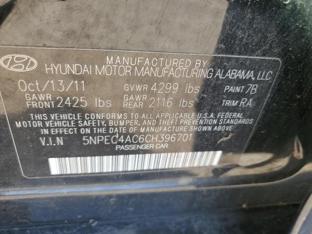 Photo 11 VIN: 5NPEC4AC6CH396701 - HYUNDAI SONATA SE 