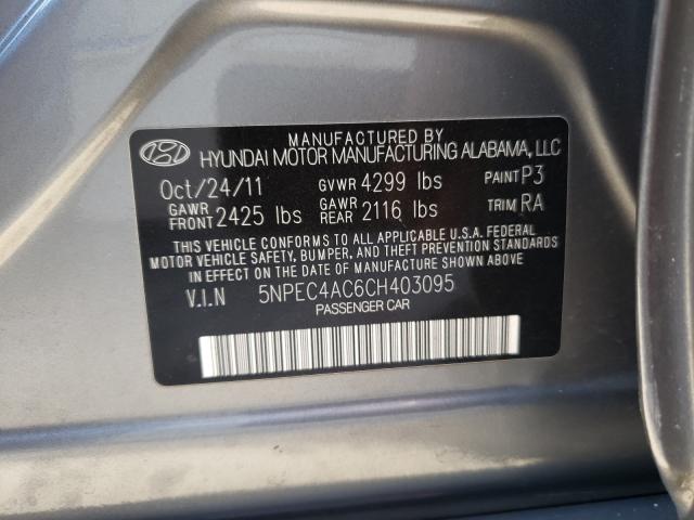 Photo 9 VIN: 5NPEC4AC6CH403095 - HYUNDAI SONATA SE 