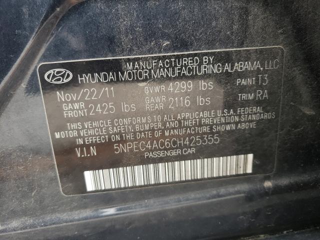 Photo 9 VIN: 5NPEC4AC6CH425355 - HYUNDAI SONATA SE 