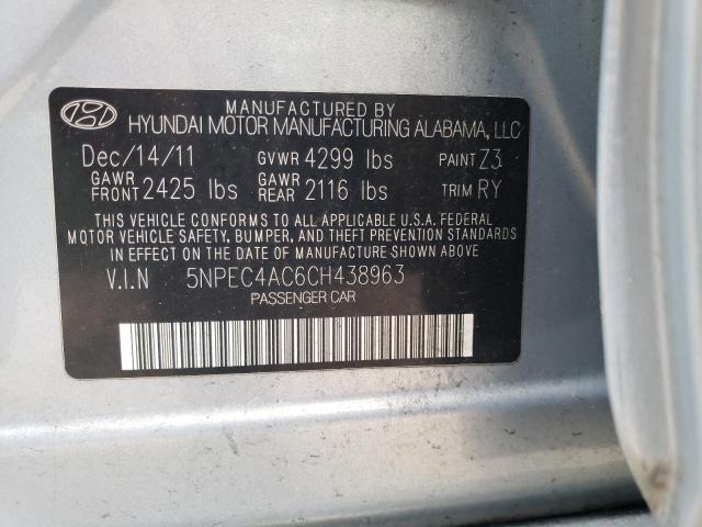 Photo 11 VIN: 5NPEC4AC6CH438963 - HYUNDAI SONATA 