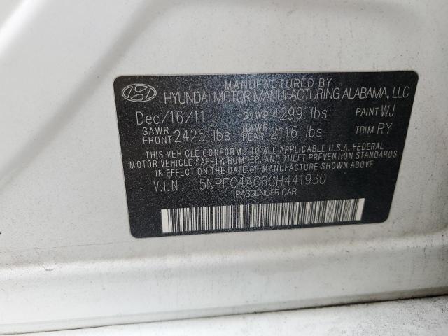 Photo 12 VIN: 5NPEC4AC6CH441930 - HYUNDAI SONATA 