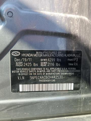 Photo 11 VIN: 5NPEC4AC6CH442530 - HYUNDAI SONATA SE 