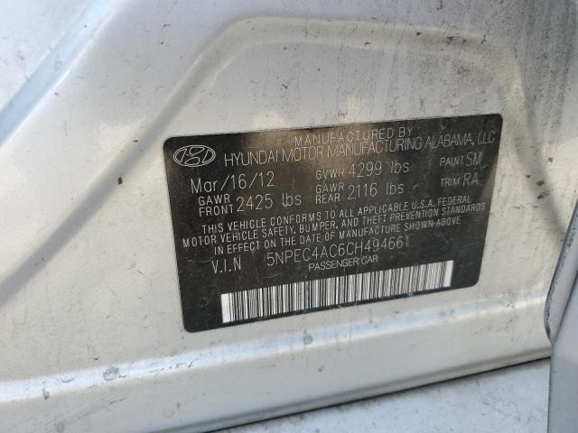 Photo 11 VIN: 5NPEC4AC6CH494661 - HYUNDAI SONATA SE 