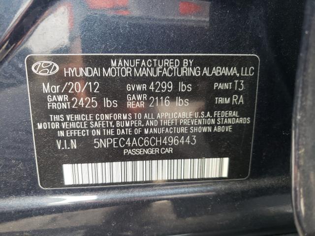 Photo 9 VIN: 5NPEC4AC6CH496443 - HYUNDAI SONATA SE 