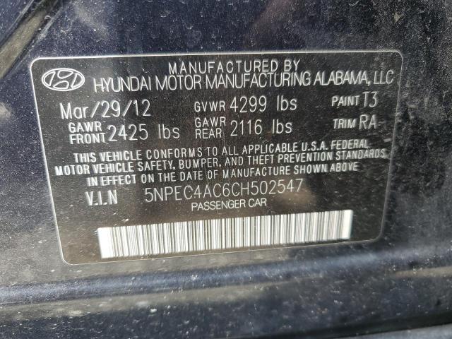 Photo 12 VIN: 5NPEC4AC6CH502547 - HYUNDAI SONATA SE 