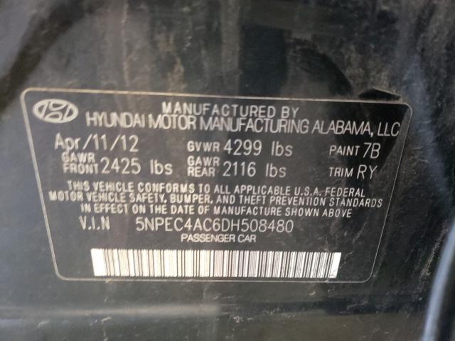 Photo 9 VIN: 5NPEC4AC6DH508480 - HYUNDAI SONATA SE 