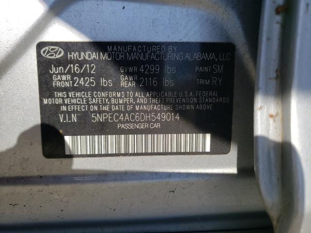 Photo 9 VIN: 5NPEC4AC6DH549014 - HYUNDAI SONATA SE 