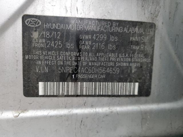 Photo 9 VIN: 5NPEC4AC6DH564659 - HYUNDAI SONATA SE 