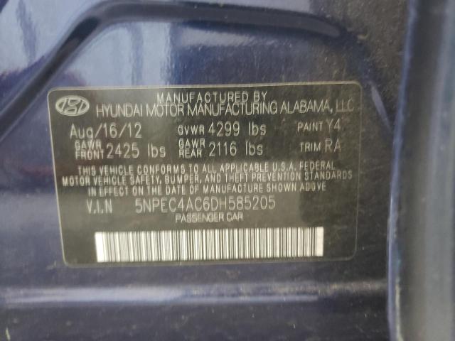 Photo 9 VIN: 5NPEC4AC6DH585205 - HYUNDAI SONATA SE 