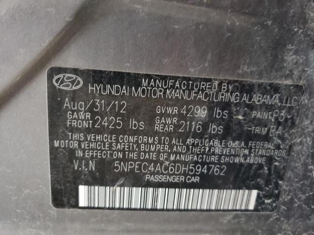 Photo 9 VIN: 5NPEC4AC6DH594762 - HYUNDAI SONATA SE 