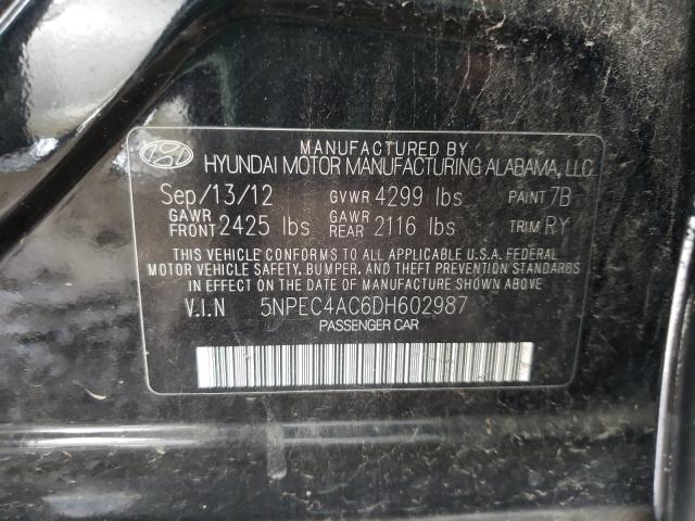 Photo 9 VIN: 5NPEC4AC6DH602987 - HYUNDAI SONATA SE 