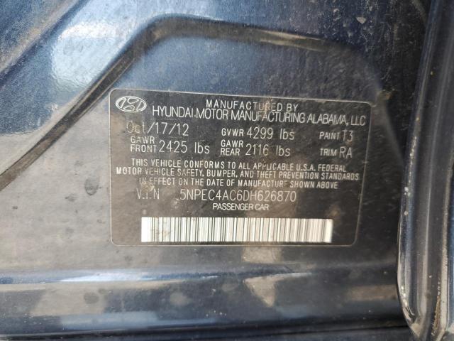 Photo 11 VIN: 5NPEC4AC6DH626870 - HYUNDAI SONATA 