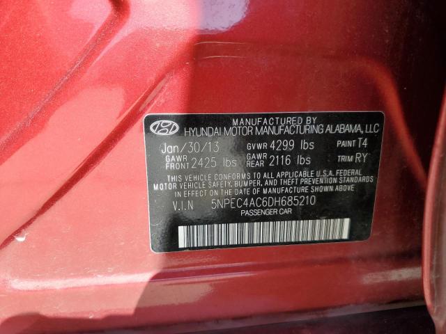 Photo 12 VIN: 5NPEC4AC6DH685210 - HYUNDAI SONATA SE 