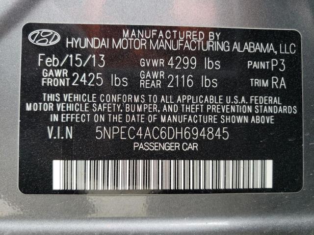 Photo 11 VIN: 5NPEC4AC6DH694845 - HYUNDAI SONATA 