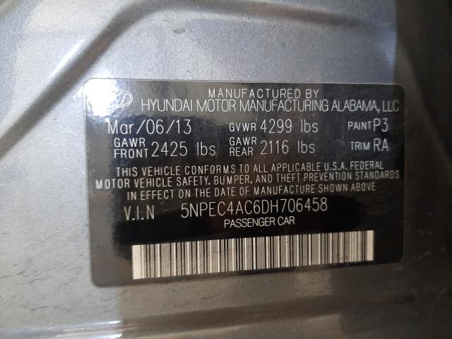 Photo 9 VIN: 5NPEC4AC6DH706458 - HYUNDAI SONATA SE 