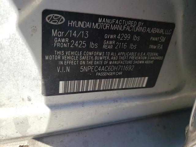 Photo 9 VIN: 5NPEC4AC6DH711692 - HYUNDAI SONATA SE 