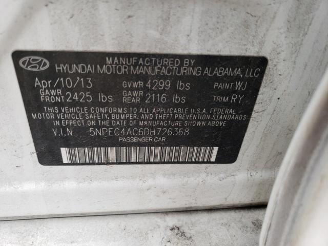 Photo 11 VIN: 5NPEC4AC6DH726368 - HYUNDAI SONATA 