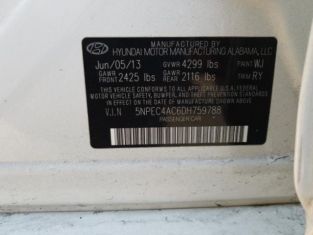 Photo 9 VIN: 5NPEC4AC6DH759788 - HYUNDAI SONATA 