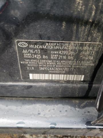 Photo 9 VIN: 5NPEC4AC6DH778177 - HYUNDAI SONATA SE 