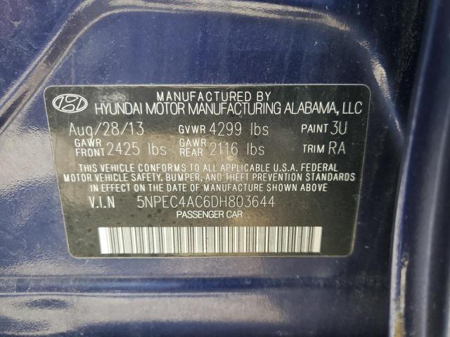 Photo 11 VIN: 5NPEC4AC6DH803644 - HYUNDAI SONATA 