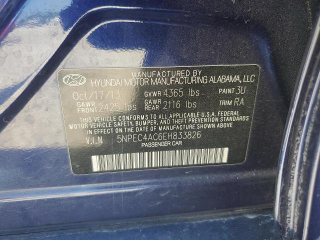 Photo 11 VIN: 5NPEC4AC6EH833826 - HYUNDAI SONATA SE 