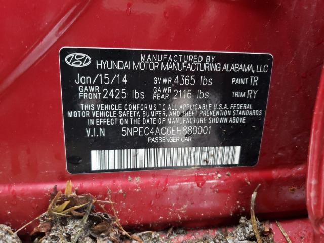 Photo 9 VIN: 5NPEC4AC6EH880001 - HYUNDAI SONATA SE 