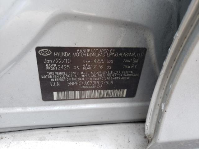 Photo 9 VIN: 5NPEC4AC7BH007658 - HYUNDAI SONATA SE 