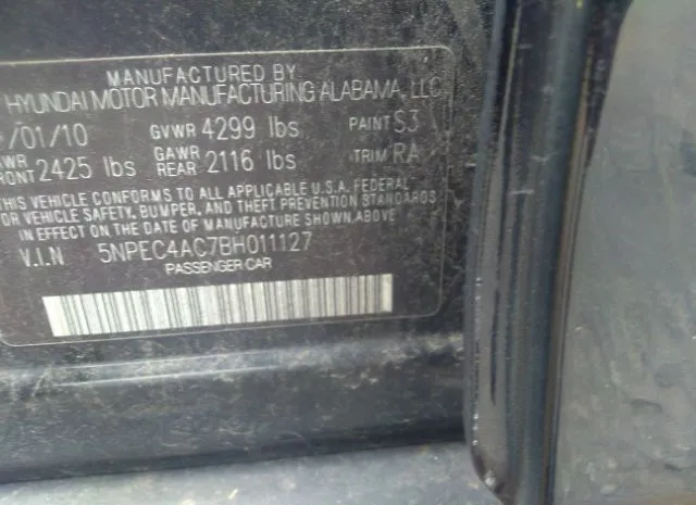 Photo 8 VIN: 5NPEC4AC7BH011127 - HYUNDAI SONATA 