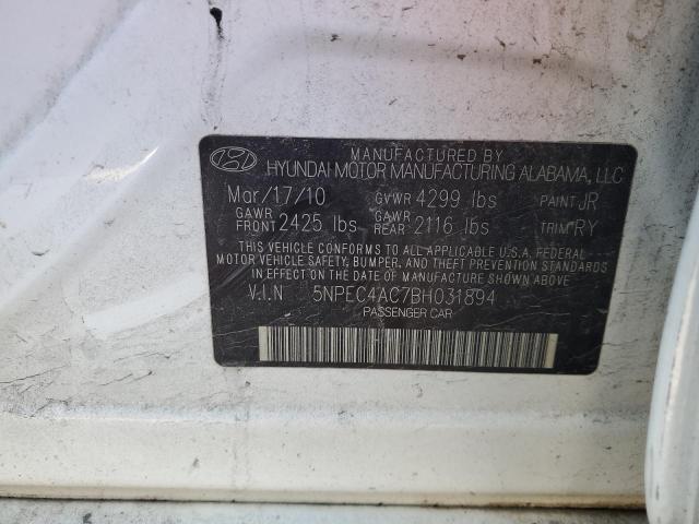 Photo 11 VIN: 5NPEC4AC7BH031894 - HYUNDAI SONATA SE 