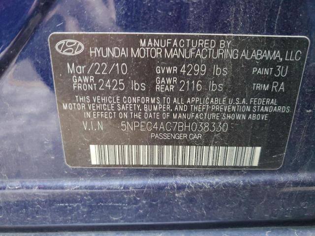 Photo 11 VIN: 5NPEC4AC7BH038330 - HYUNDAI SONATA 